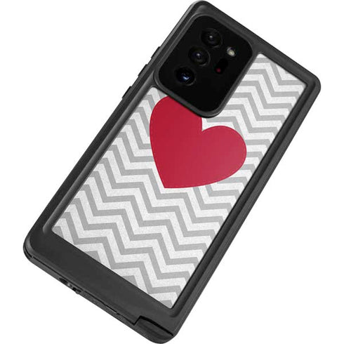 Chevron Heart Galaxy Note20 Ultra 5G Waterproof Case
